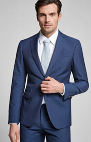 Baukasten-Sakko Herby in Dunkelblau gemustert