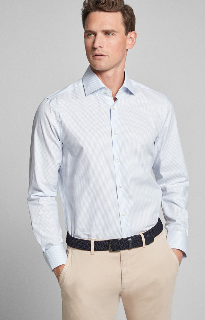 Hemd Mika in Hellblau/Weiß kariert