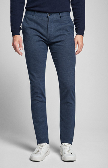 Hose Steen in Navy gemustert