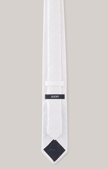 Silk tie in white