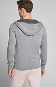 Strick-Hoodie Libo in Grau meliert 