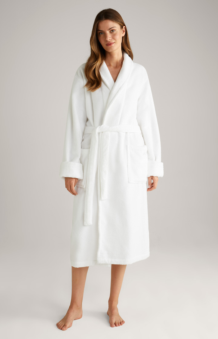 Damski płaszcz kąpielowy w kolorze białym