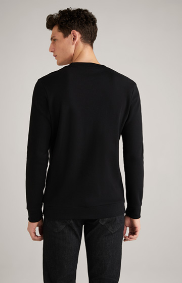 Alfred Cotton Sweatshirt in Black