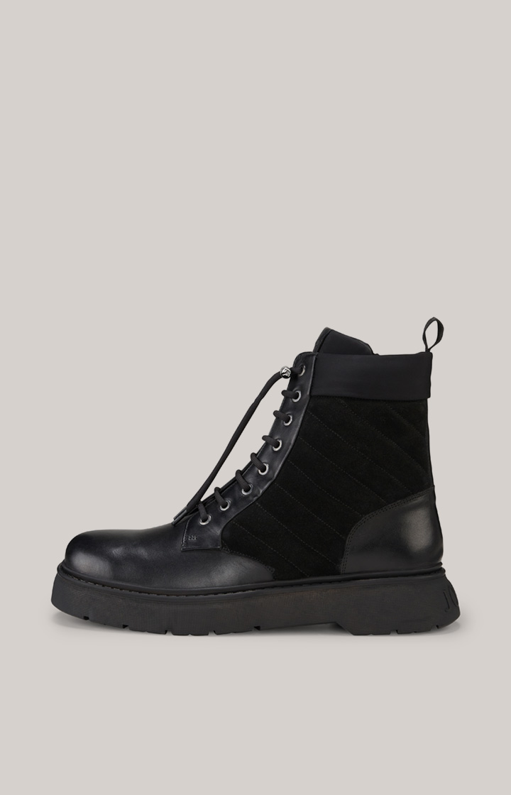 Velluto Misto Zinon Boots in Black