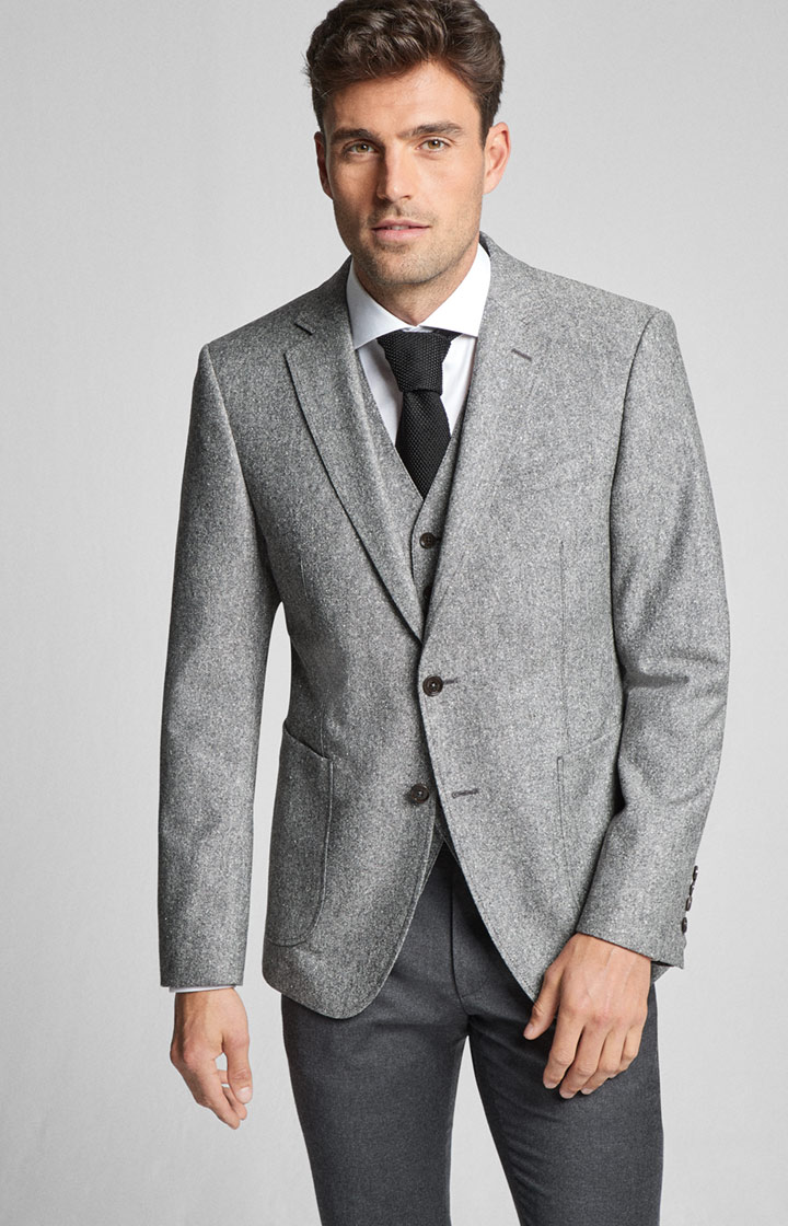 Sakko Halo in Grau meliert