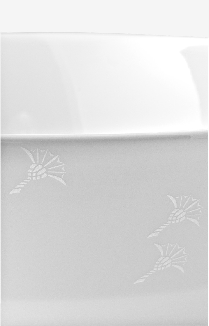Faded Cornflower Bowl - Set of 2 in White