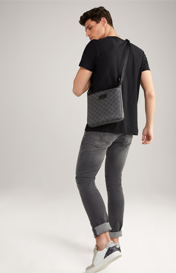 Mazzolino Medon Shoulder Bag in Grey-Black