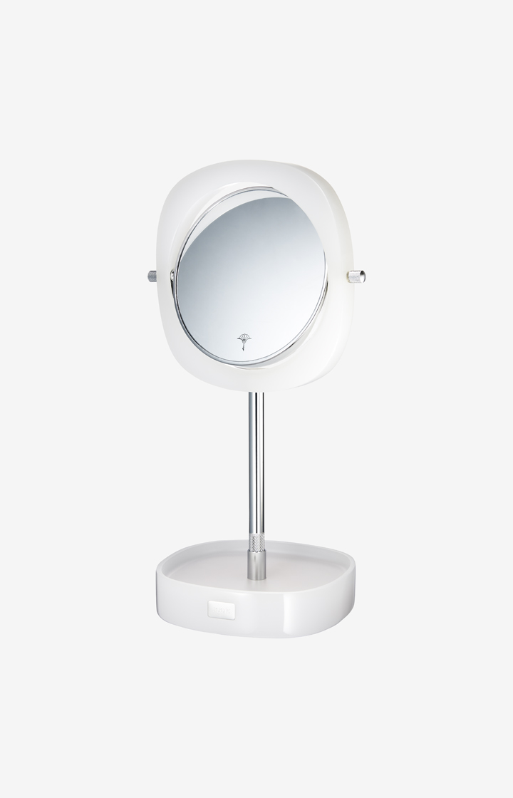 Crystal Line White Cosmetic Mirror
