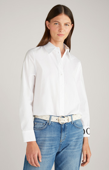 Długa bluzka w kolorze białym