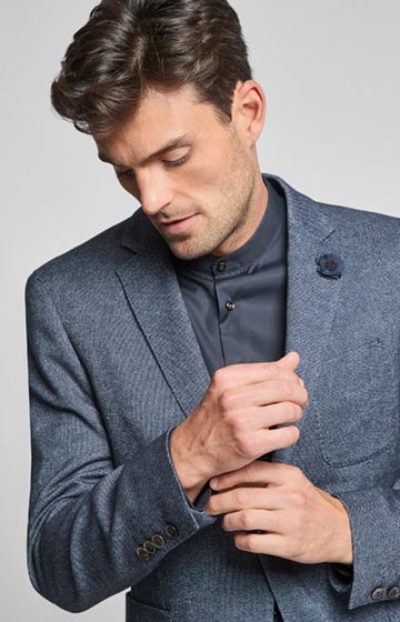 Sakko Heathrow in Mittelblau gemustert