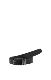 Wende-Ledergürtel in Schwarz
