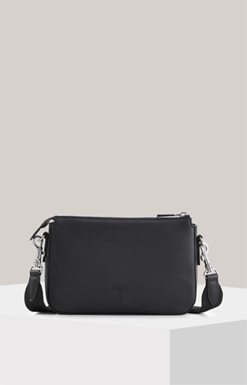 Sofisticato Jasmina Leather Shoulder Bag in Black