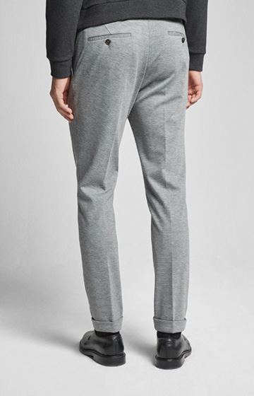 Jersey-Hose Evert in Hellgrau melange