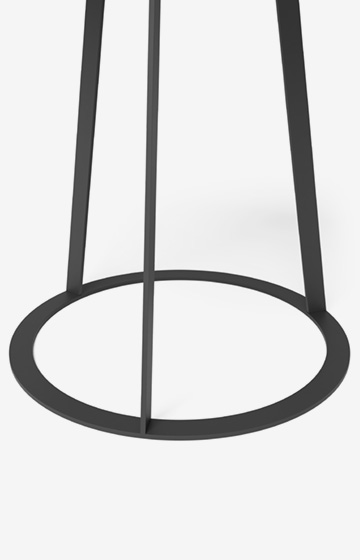Stolik JOOP! ROUND z blatem z przydymionego dębu, 45 x 52 cm w kolorze antracytowym