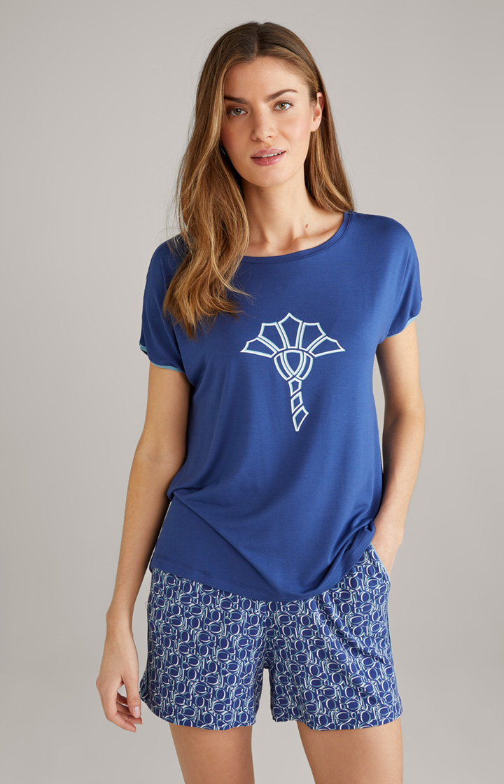 Loungewear T-Shirt in Blau