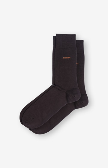 2er-Pack Finest Organic Cotton Socken in Dunkelbraun