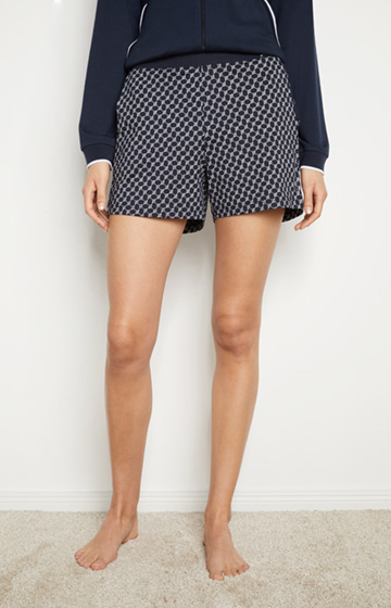 Loungewear shorts in a midnight blue pattern