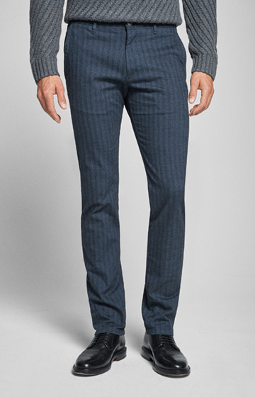 Hose Matthew in Navy/Anthrazit gestreift