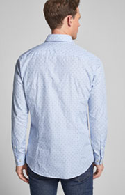 Hemd Pajos-W in Blau/Weiß gemustert