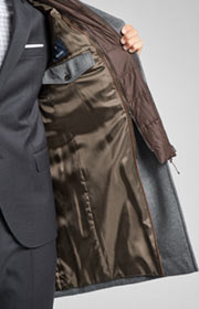 Mantel Morris in Grau melange