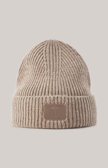 Knitted Beanie in Brown