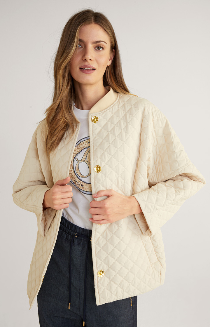 Quilted Jacket in Light Beige