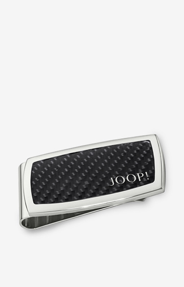 Geldklammer in Silber/Schwarz