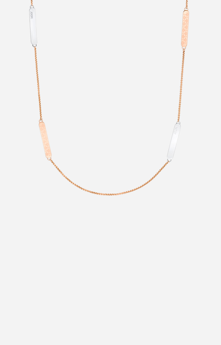 Bicolor Halskette in Roségold/Silber
