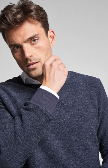 Pullover Nash in Navy meliert