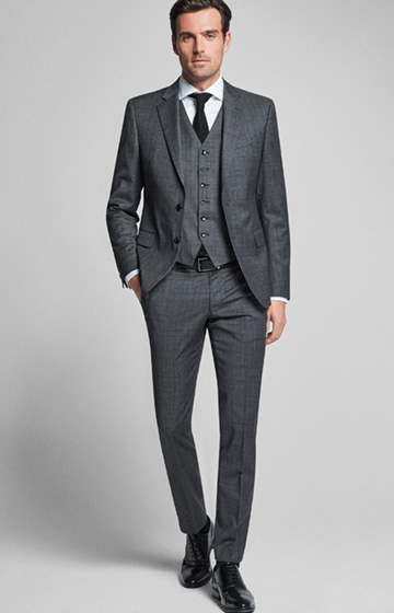 Weste Wackno in Grau kariert