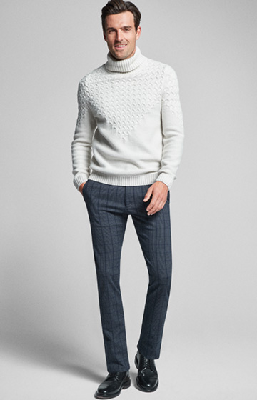 Hose Steen in Navy kariert