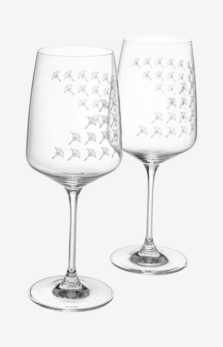 Faded Cornflower White Wine Glass - Set of 2 in Matt White