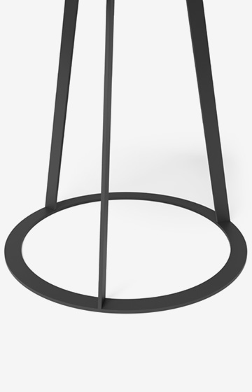 Stolik JOOP! ROUND z lakierowanej płyty pilśniowej, 45 x 47 cm w kolorze antracytowym