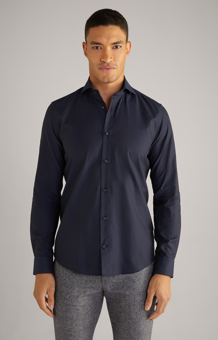 Paiton Cotton Shirt in Dark Blue