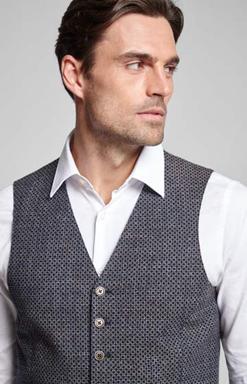 Weste Wackno in Blau gemustert