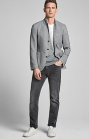 Sakko Hankez in Grau gemustert