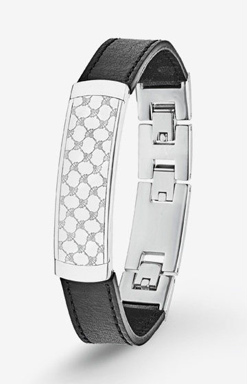 Armband in Silber/Schwarz