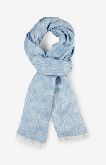 Schal Mace in Hellblau/Silber