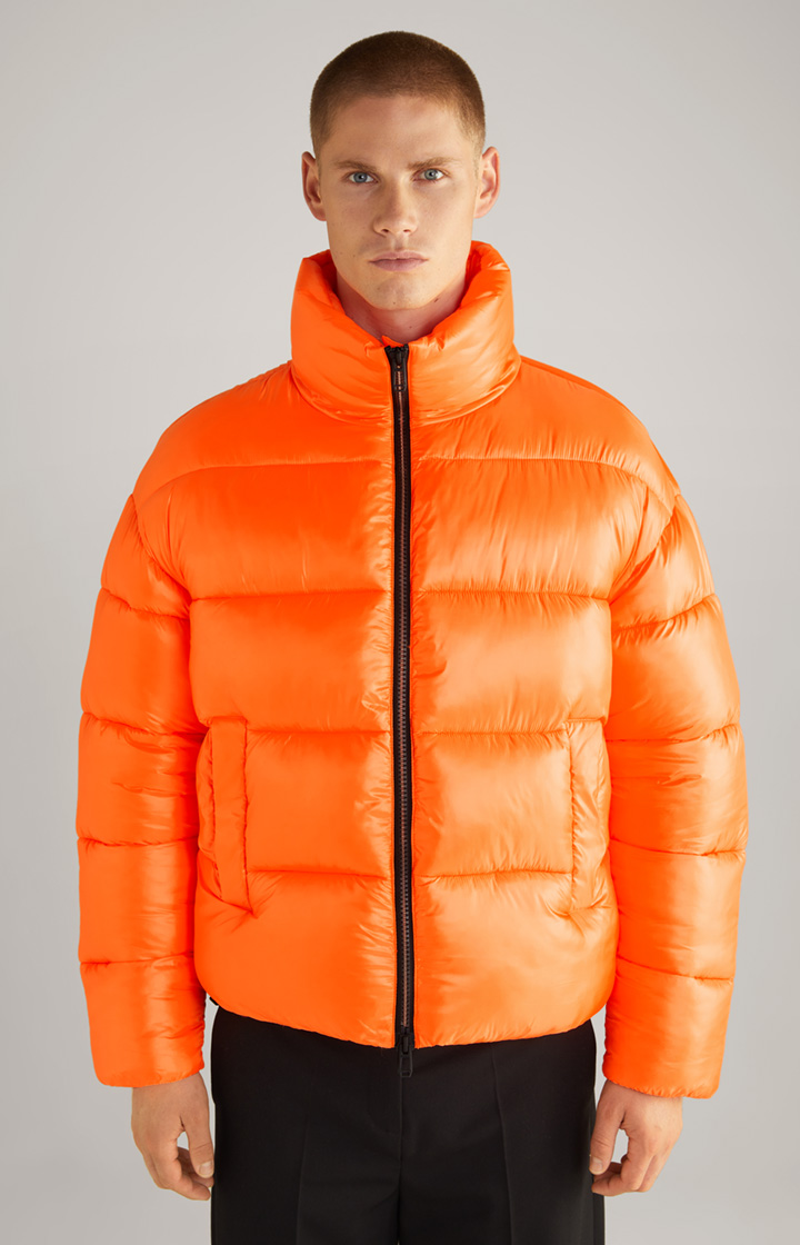 Unisex Quilted Jacket in Orange
