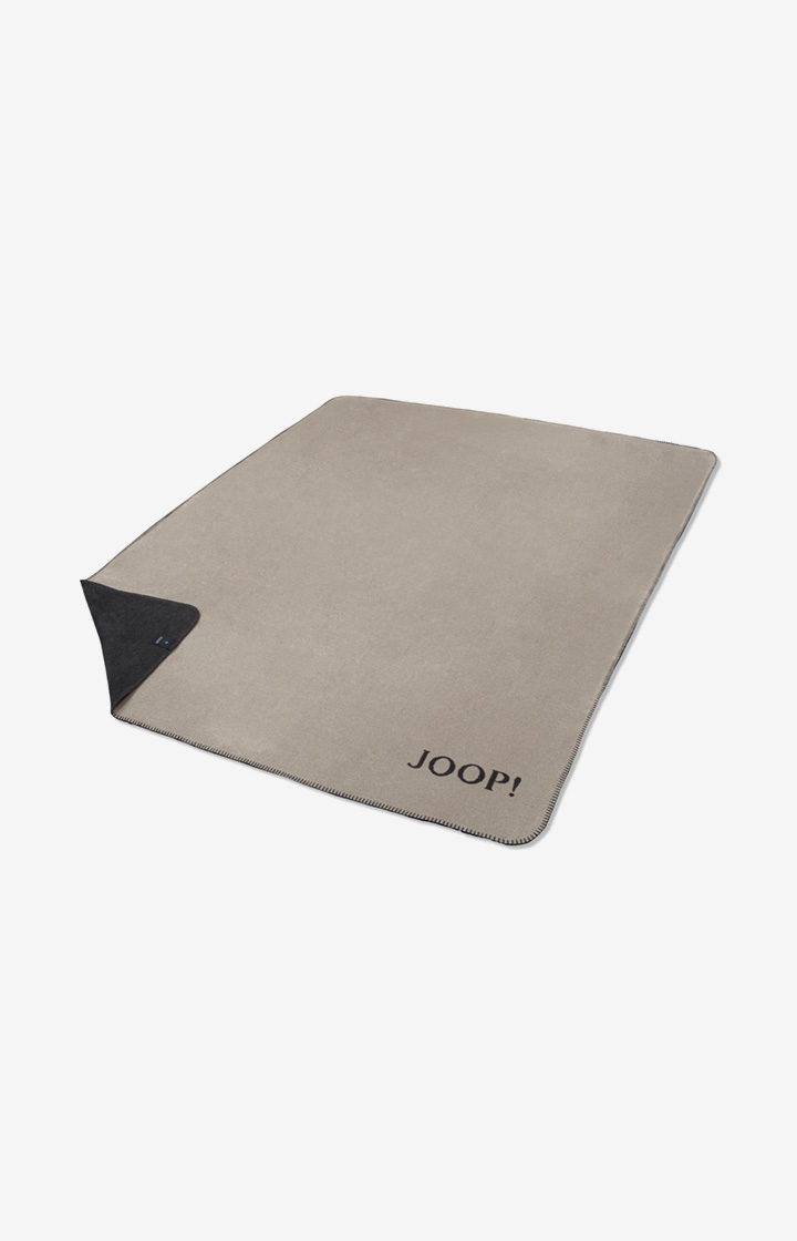 JOOP! UNI-DOUBLEFACE blanket in stone/anthracite