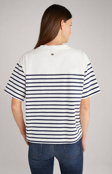 Sweat T-Shirt in Navy Stripes