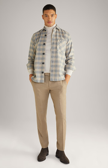 Kalan Flannel Shirt in a Grey/Beige Pattern