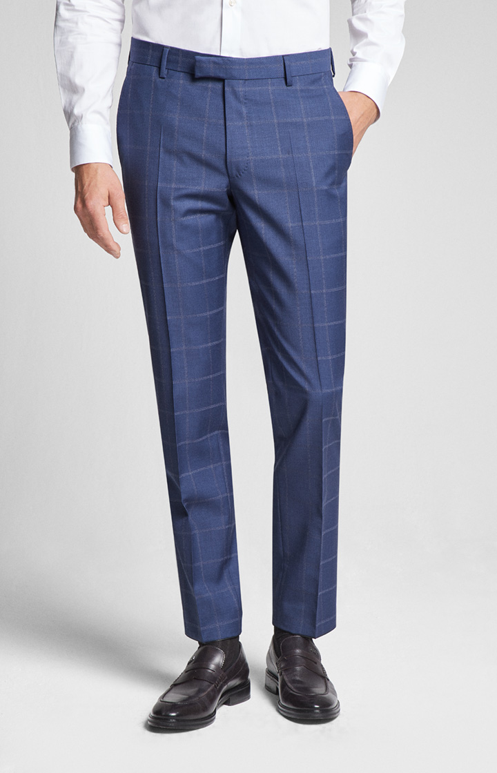 Baukasten-Hose Brad in Blau gemustert