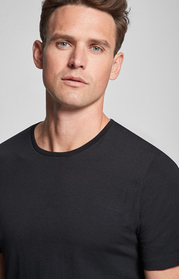 2er-Pack T-Shirts mit Rundhals-Ausschnitt in Schwarz