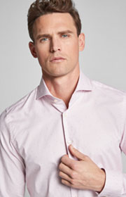 Hemd Pajos-W - bügelleicht - in Rosé gemustert 