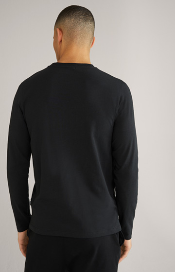 Loungewear Long-Sleeved Top in Black