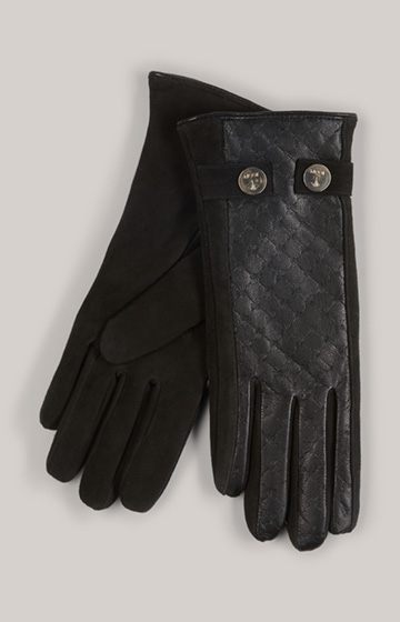 Skórzane rękawiczki w kolorze czarnym