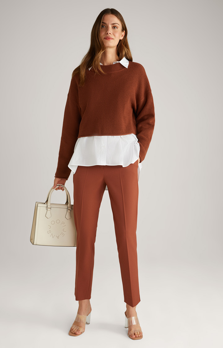 Knitted jumper in Copper Brown