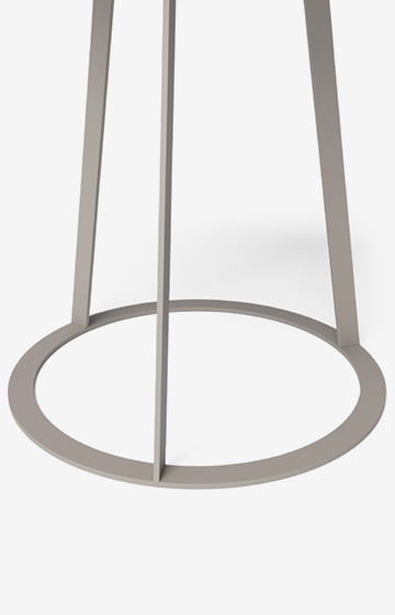 Stolik JOOP! ROUND z lakierowanej płyty pilśniowej, 45 x 52 cm w kolorze taupe