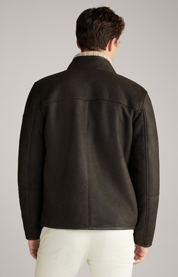 Vorot Shearling Jacket in Dark Brown